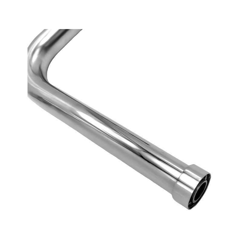 How does the elbow angle of the stainless steel 24 groove small bend in Kitchen 201 affect the direction of water flow?